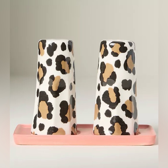 Anthropologie Other - Anthropologie Chintzware Leopard Stoneware Salt & Pepper, NWT